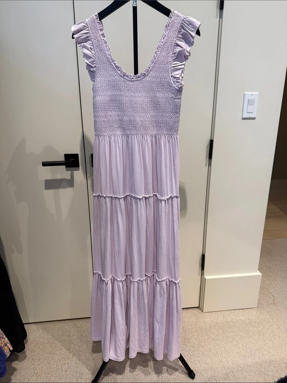 LoveShackFancy Lavender Ruffle-Trim Maxi Dress - Picture 5 of 5